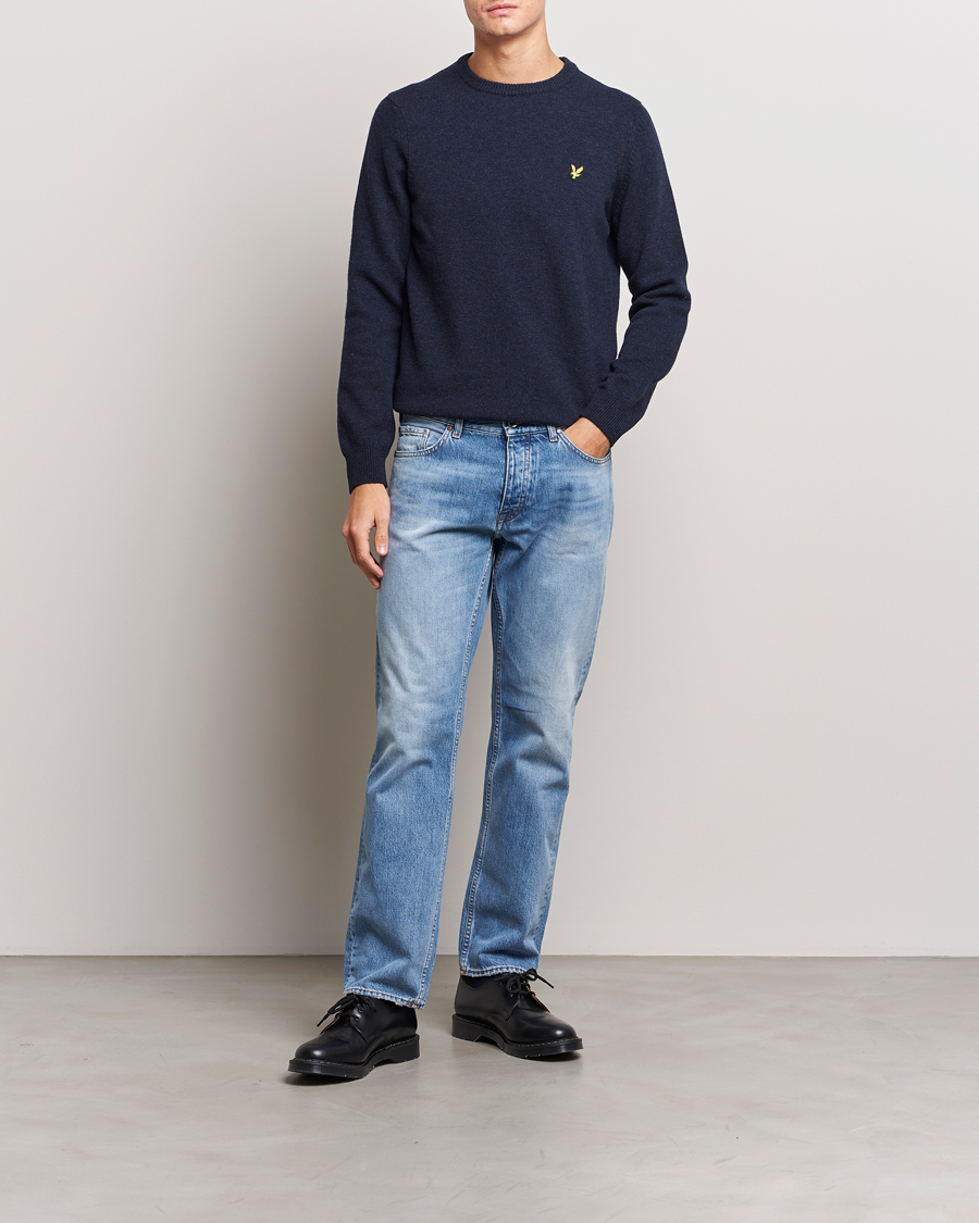 Homme | Pulls Et Tricots | Lyle & Scott | Lambswool Crew Neck Pullover Dark Navy Marl