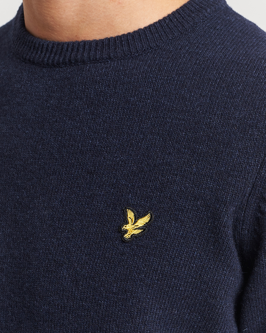 Homme | Pulls Et Tricots | Lyle & Scott | Lambswool Crew Neck Pullover Dark Navy Marl