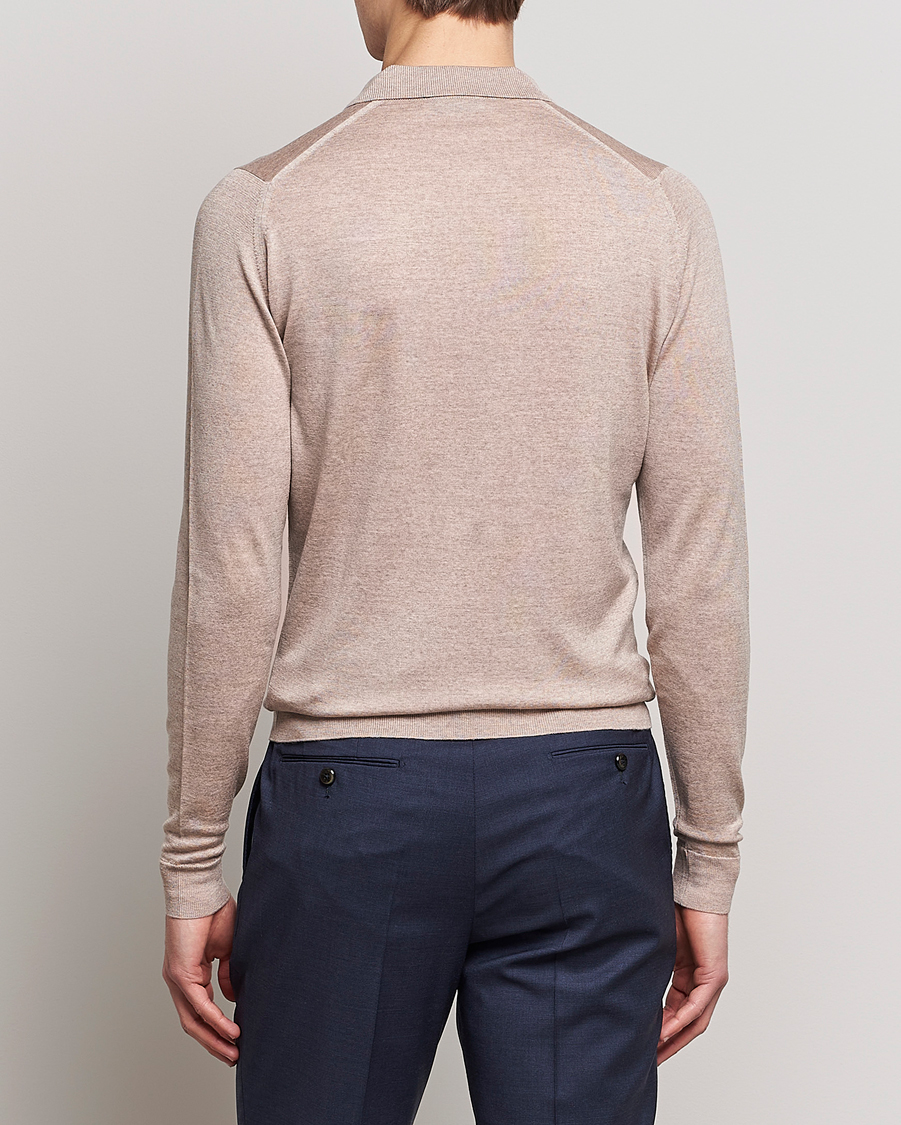 Homme | Pulls Et Tricots | John Smedley | Belper Extra Fine Merino Polo Pullover Soft Fawn
