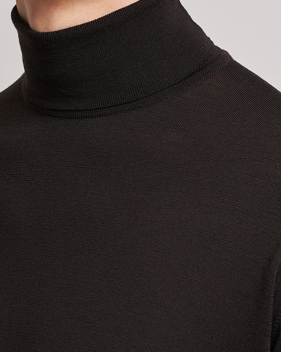 Homme | Pulls Et Tricots | John Smedley | Cherwell Extra Fine Merino Rollneck Dark Cocoa