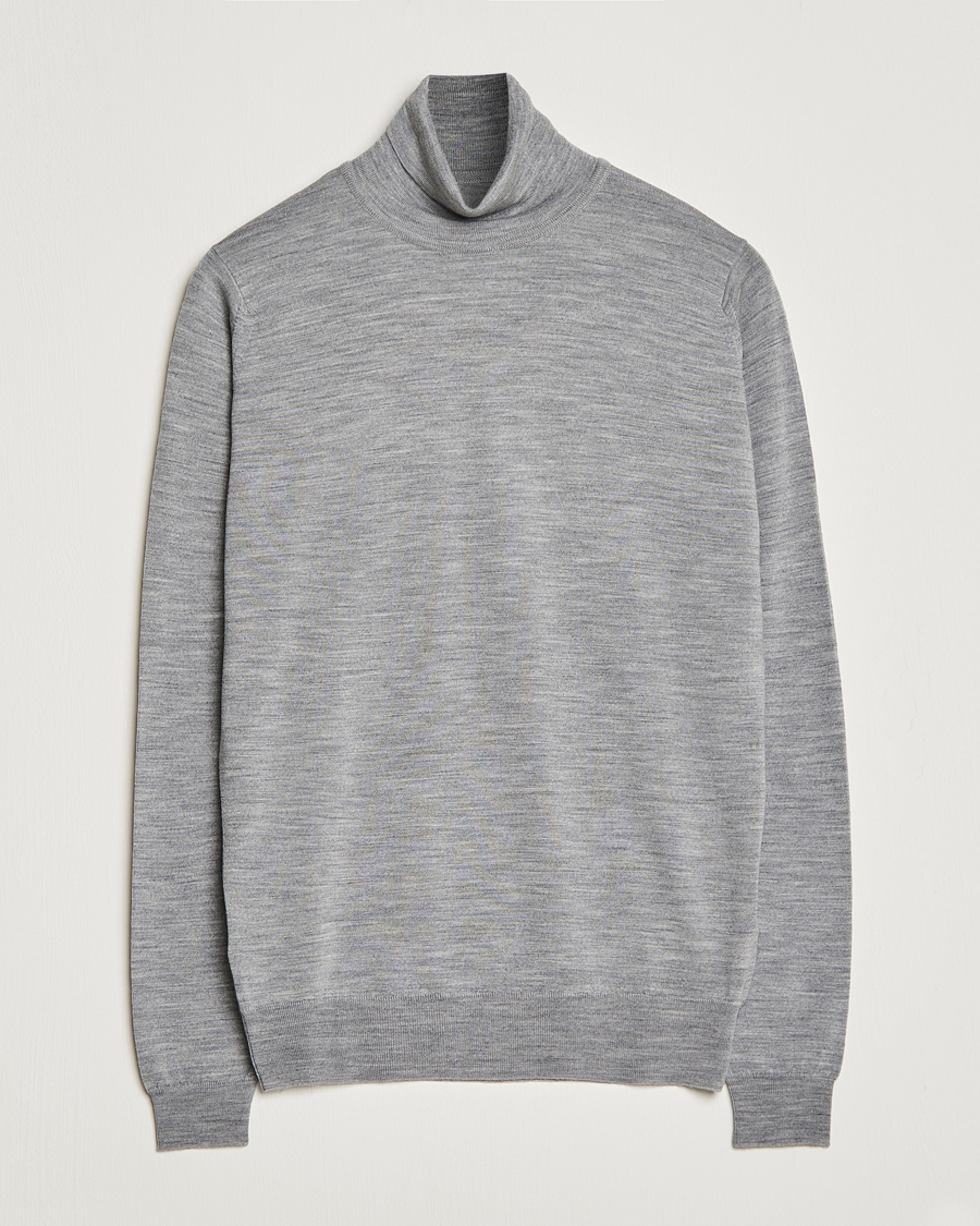 Homme | Pulls Et Tricots | John Smedley | Cherwell Extra Fine Merino Rollneck Silver