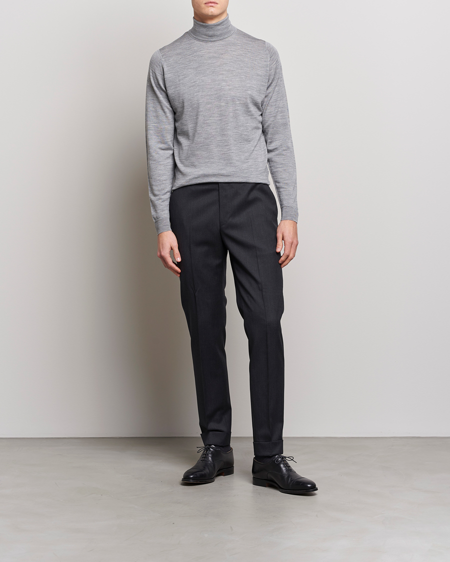 Homme | Pulls Et Tricots | John Smedley | Cherwell Extra Fine Merino Rollneck Silver