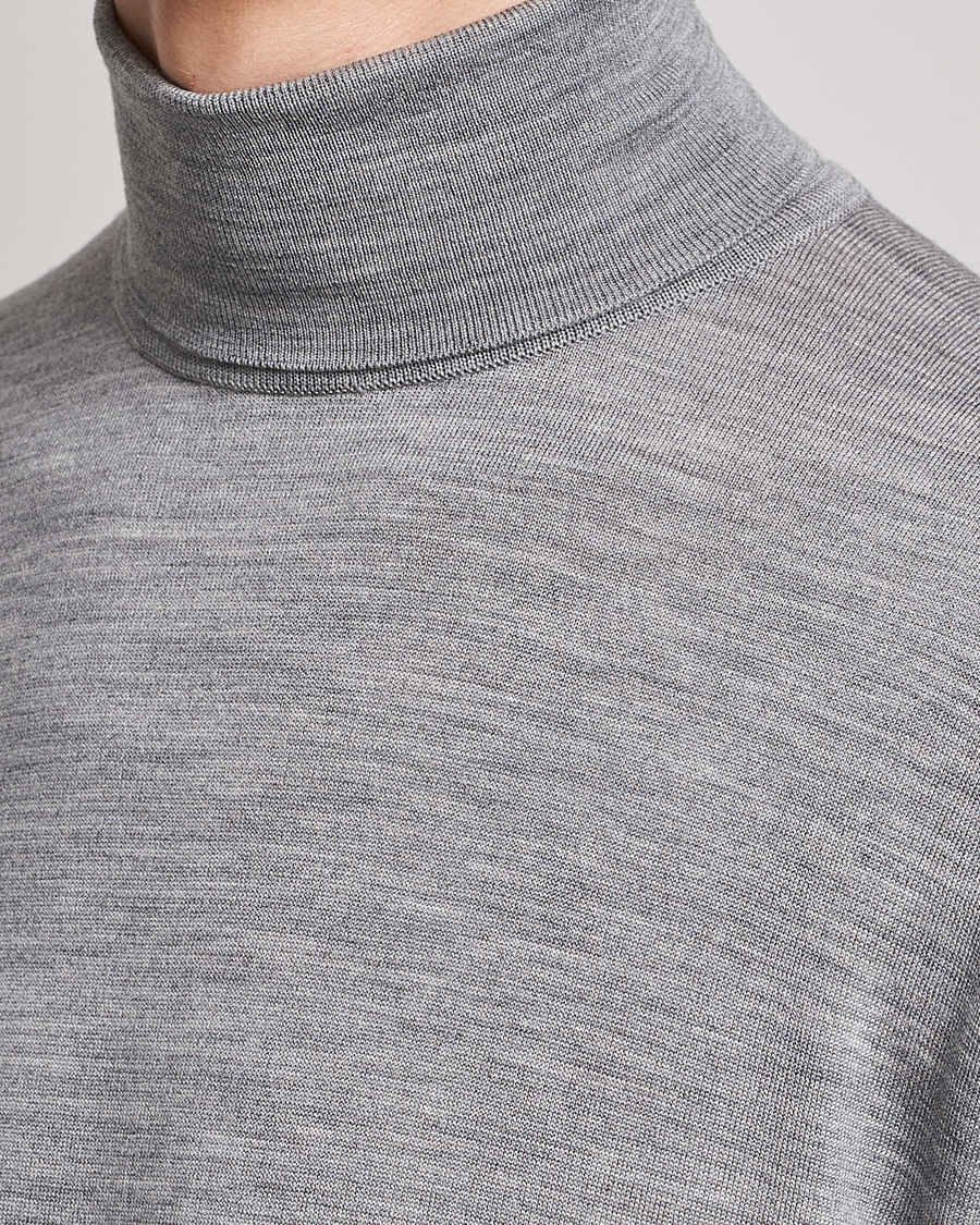Homme | Pulls Et Tricots | John Smedley | Cherwell Extra Fine Merino Rollneck Silver