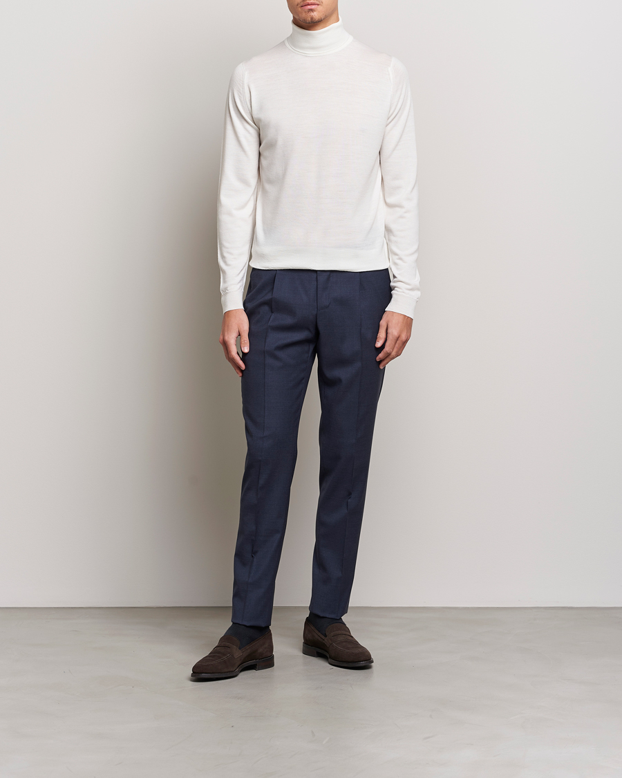 Homme | Pulls Et Tricots | John Smedley | Cherwell Extra Fine Merino Rollneck Snow White