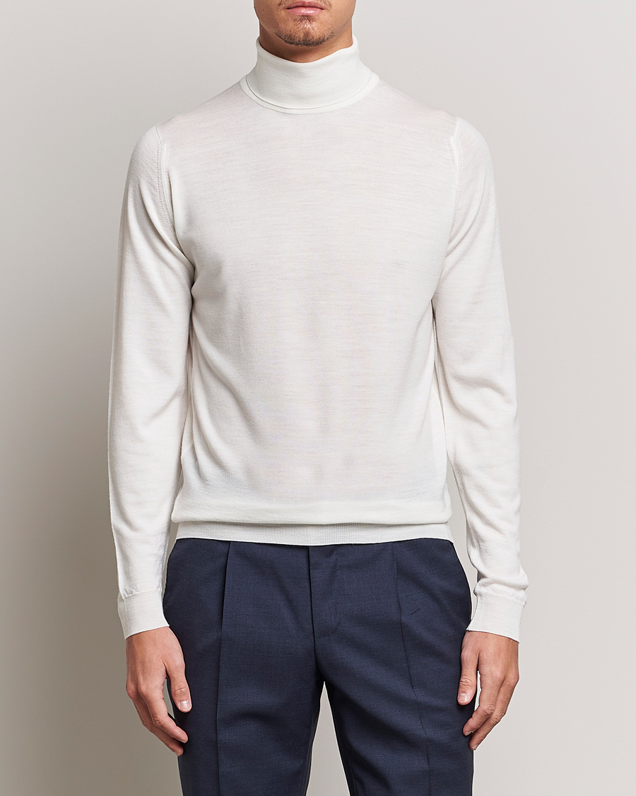 Homme | Pulls Et Tricots | John Smedley | Cherwell Extra Fine Merino Rollneck Snow White
