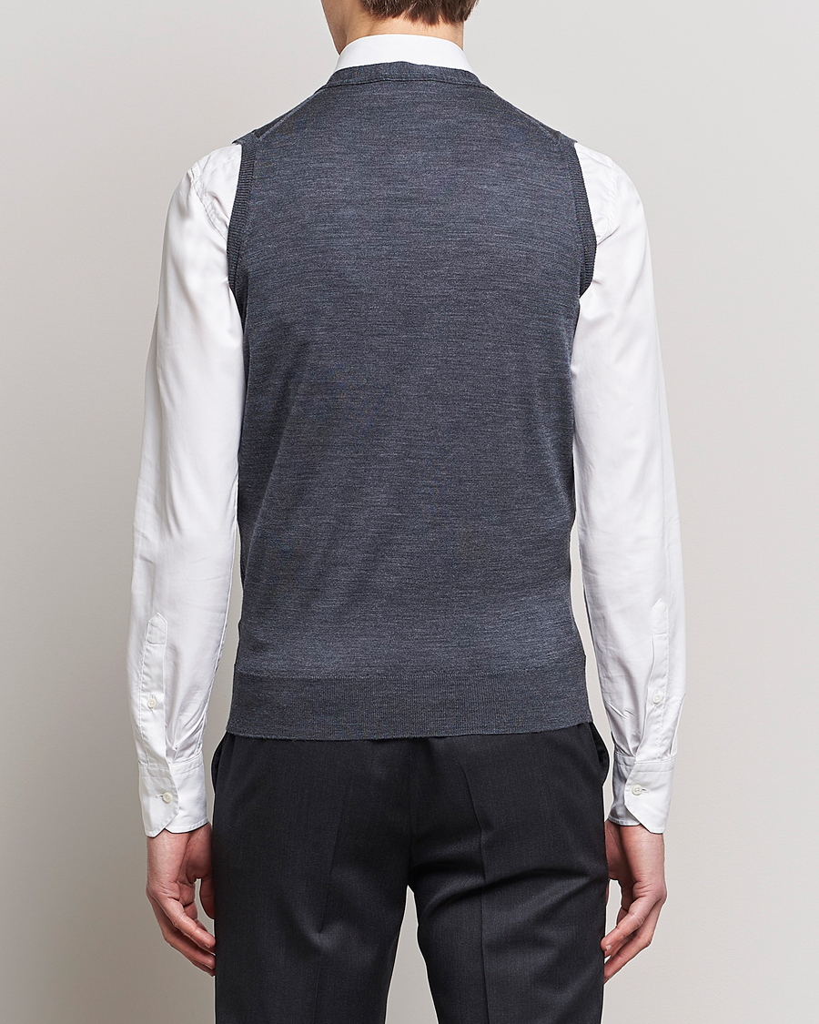 Homme | Pulls Et Tricots | John Smedley | Huntswood Slim Fit Waistcoat Charcoal
