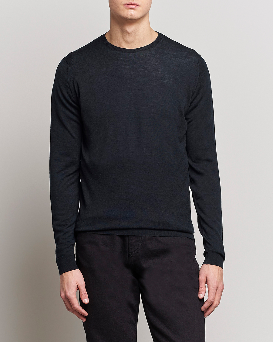 Homme | Pulls Et Tricots | John Smedley | Lundy Extra Fine Merino Crew Neck Black