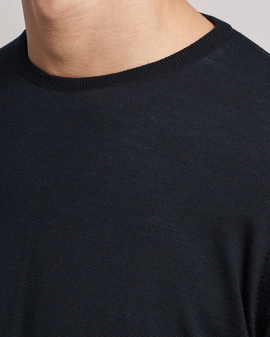 Homme | Pulls Et Tricots | John Smedley | Lundy Extra Fine Merino Crew Neck Black
