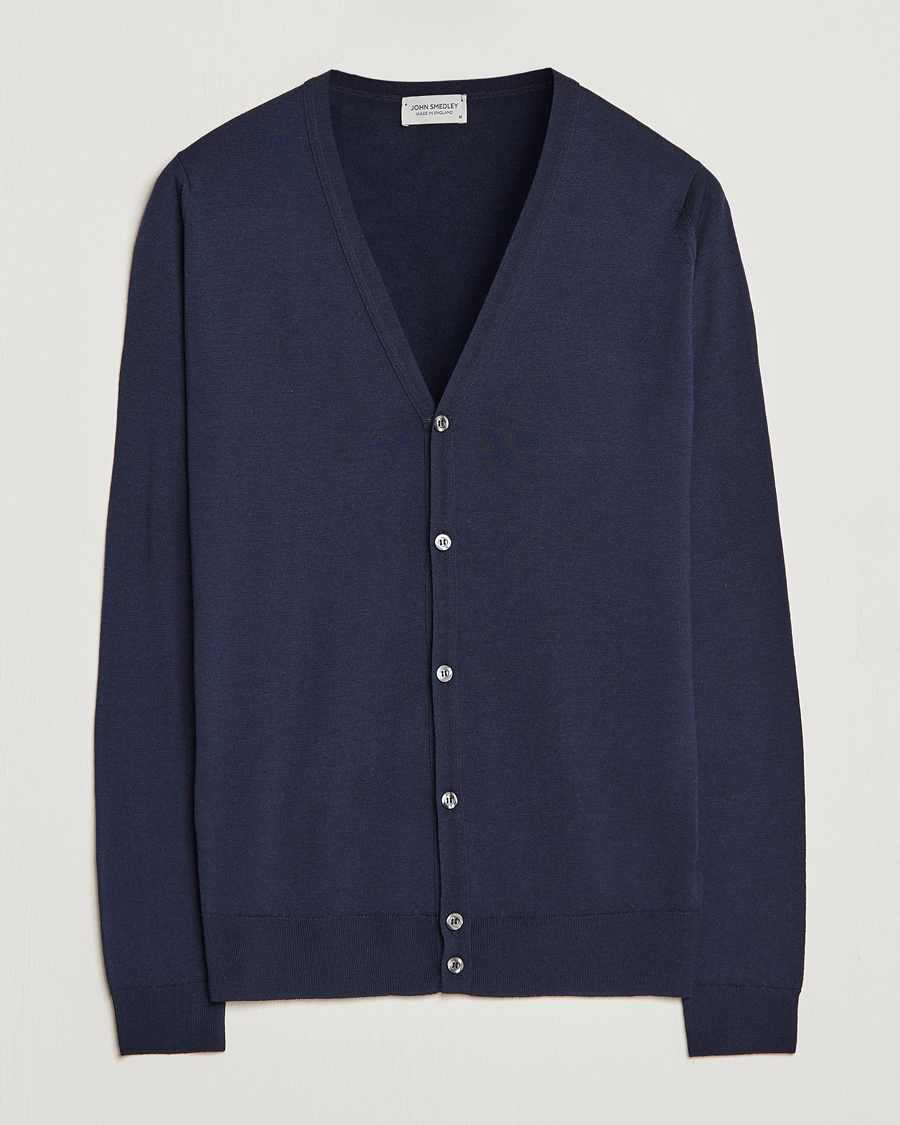 Homme | Pulls Et Tricots | John Smedley | Petworth Extra Fine Merino Cardigan Midnight