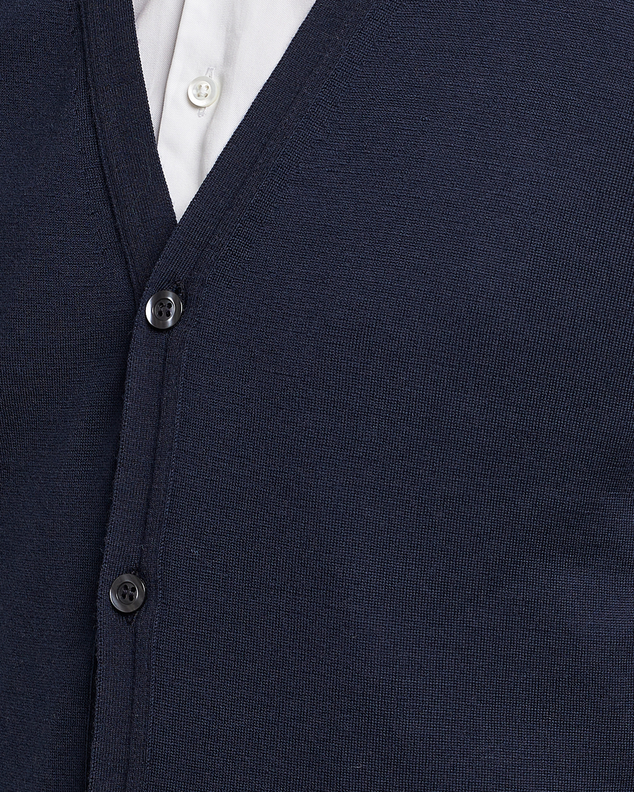 Homme | Pulls Et Tricots | John Smedley | Petworth Extra Fine Merino Cardigan Midnight
