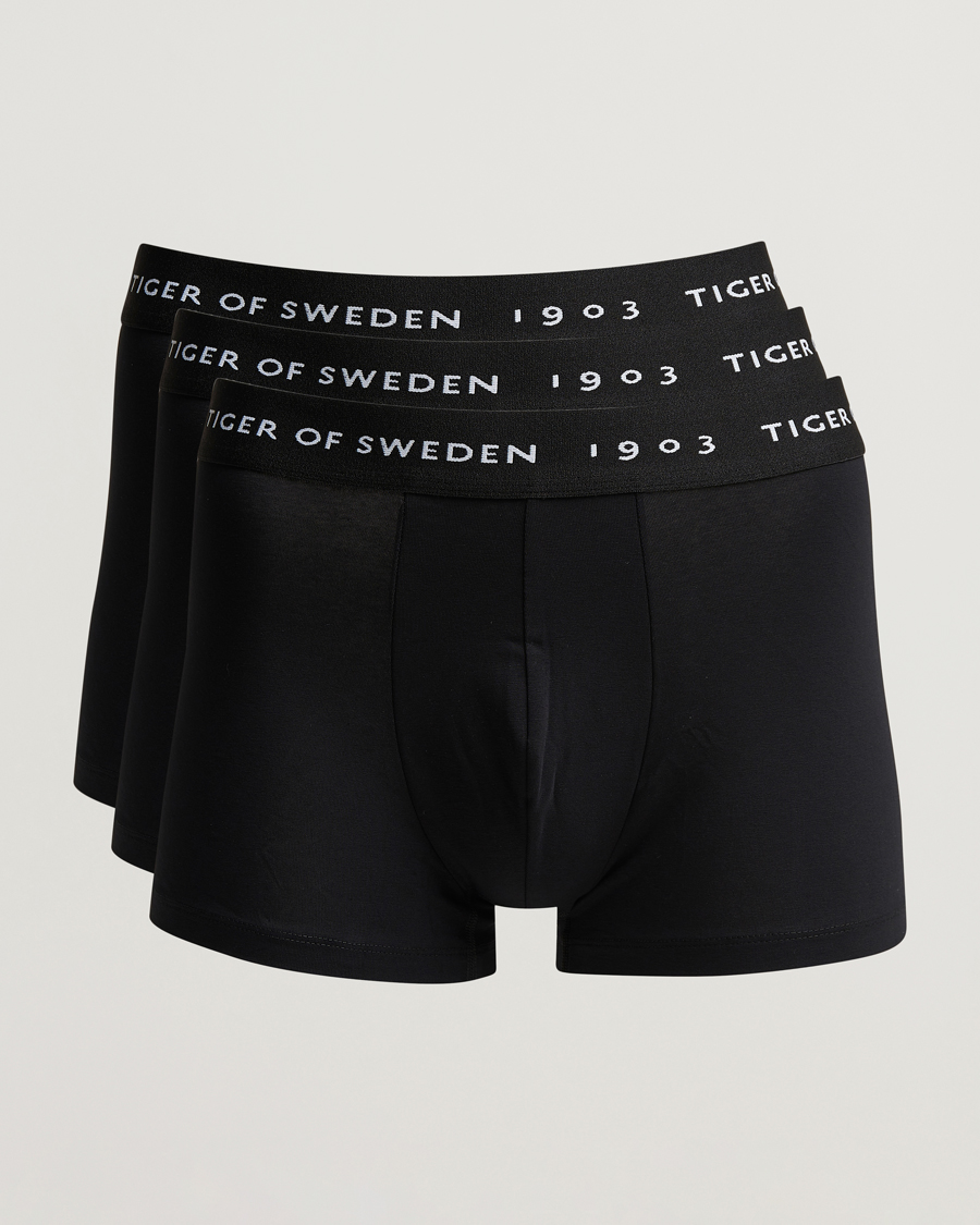 Homme | Sous-Vêtements Et Chaussettes | Tiger of Sweden | Hermod Cotton 3-Pack Boxer Brief Black