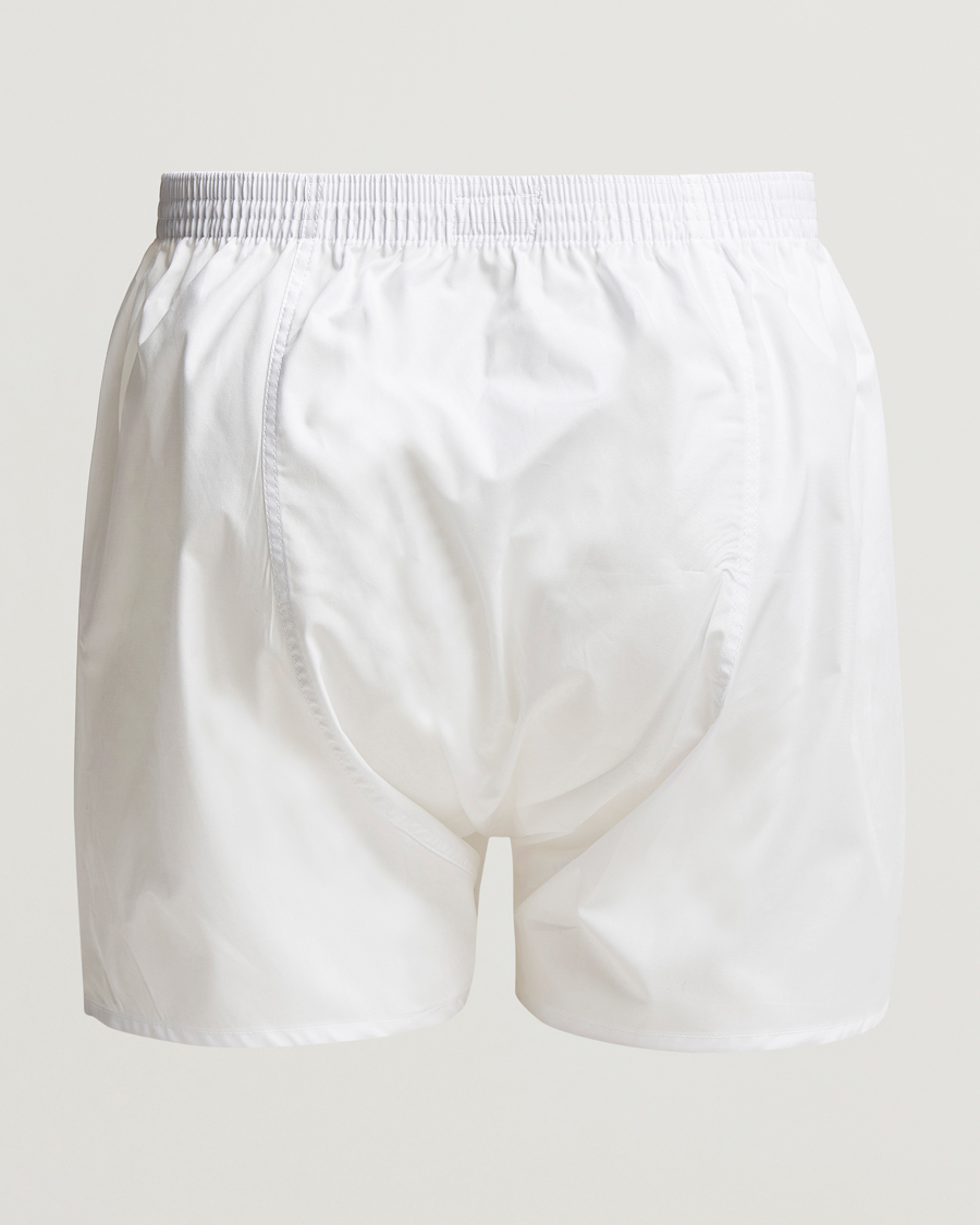 Homme | Loungewear | Derek Rose | Classic Fit Cotton Boxer Shorts White