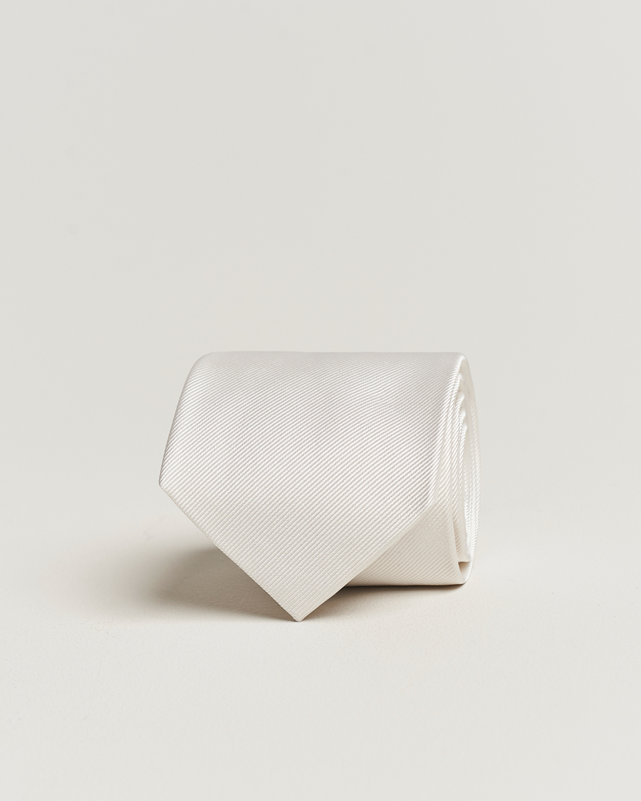 Homme | Cravates | Amanda Christensen | Plain Classic Tie 8 cm White