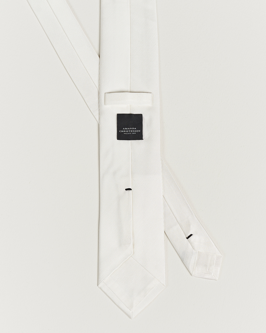 Homme | Cravates | Amanda Christensen | Plain Classic Tie 8 cm White