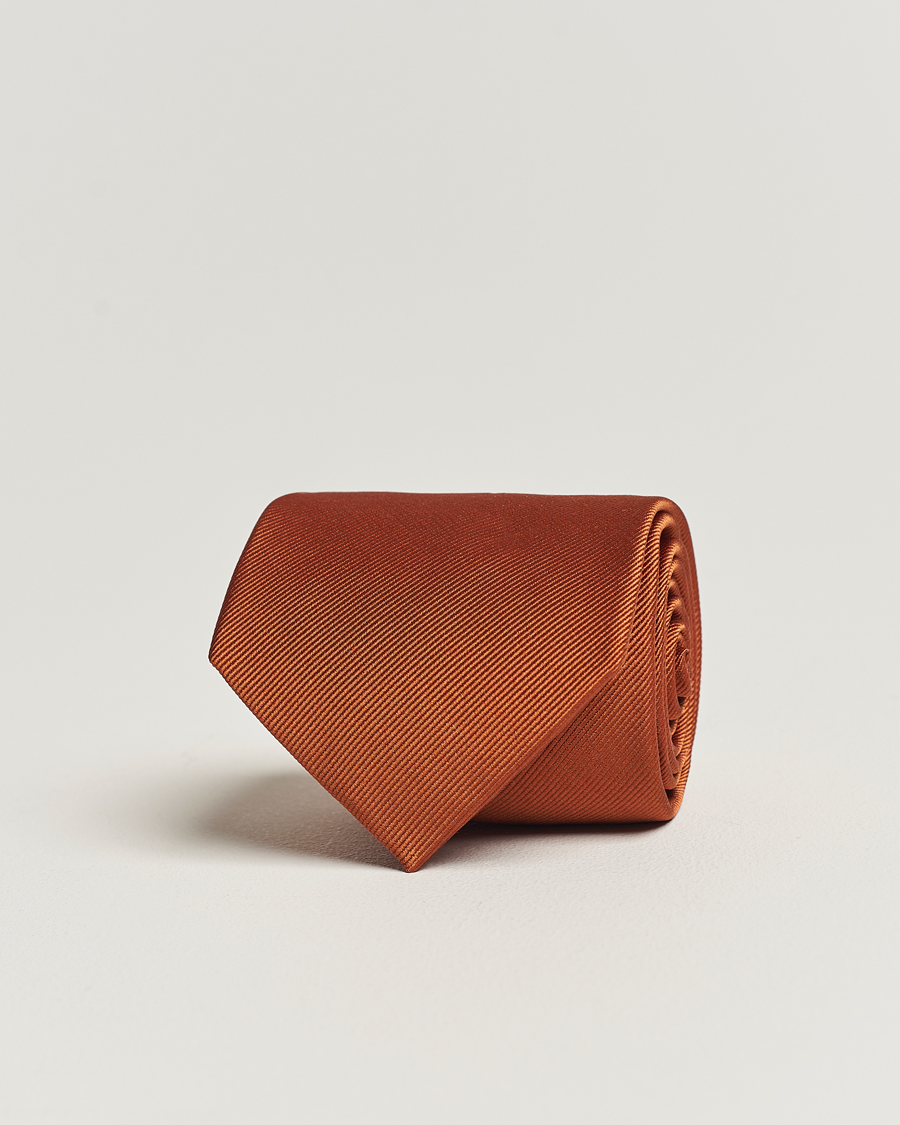 Homme | Amanda Christensen Plain Classic Tie 8 cm Rust | Amanda Christensen | Plain Classic Tie 8 cm Rust