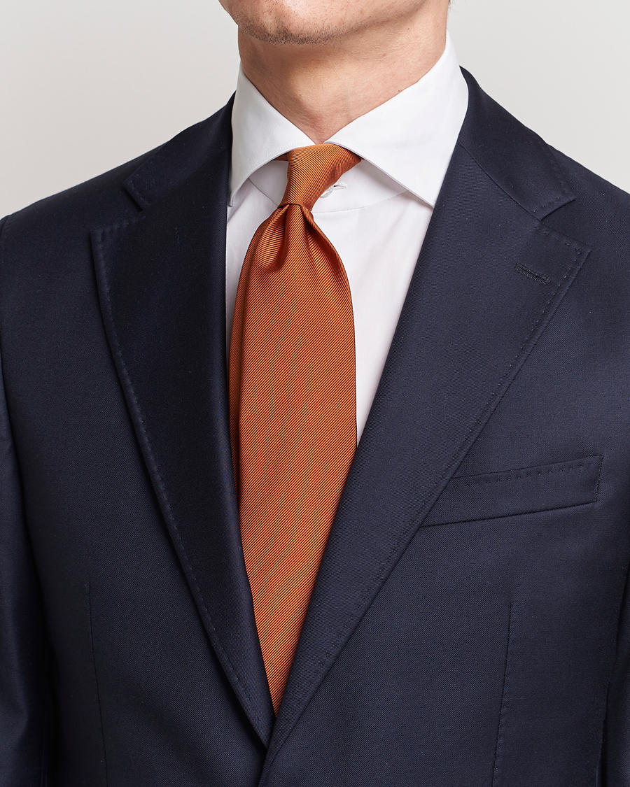 Homme | Cravates | Amanda Christensen | Plain Classic Tie 8 cm Rust