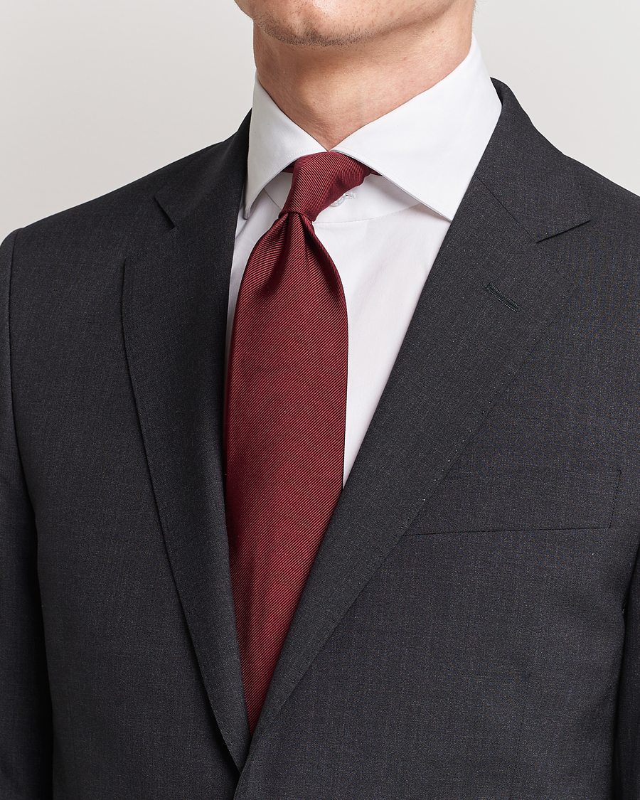 Homme | Cravates | Amanda Christensen | Plain Classic Tie 8 cm Bordeaux