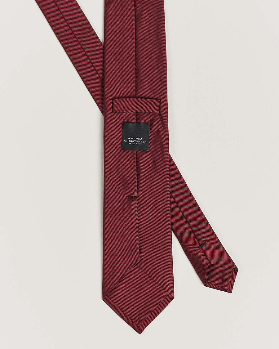 Homme | Cravates | Amanda Christensen | Plain Classic Tie 8 cm Bordeaux