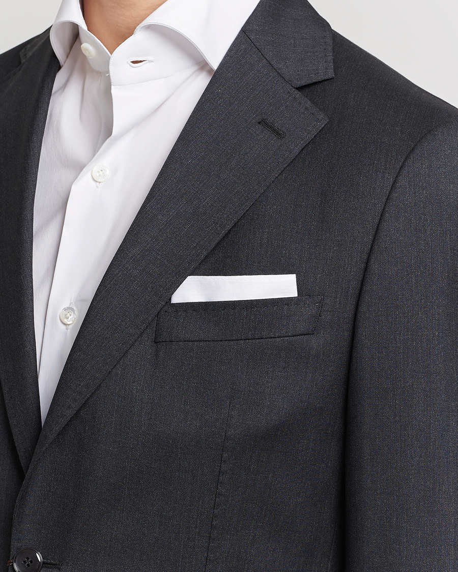 Homme | Pochettes De Costume | Amanda Christensen | Cotton Pocket Square White