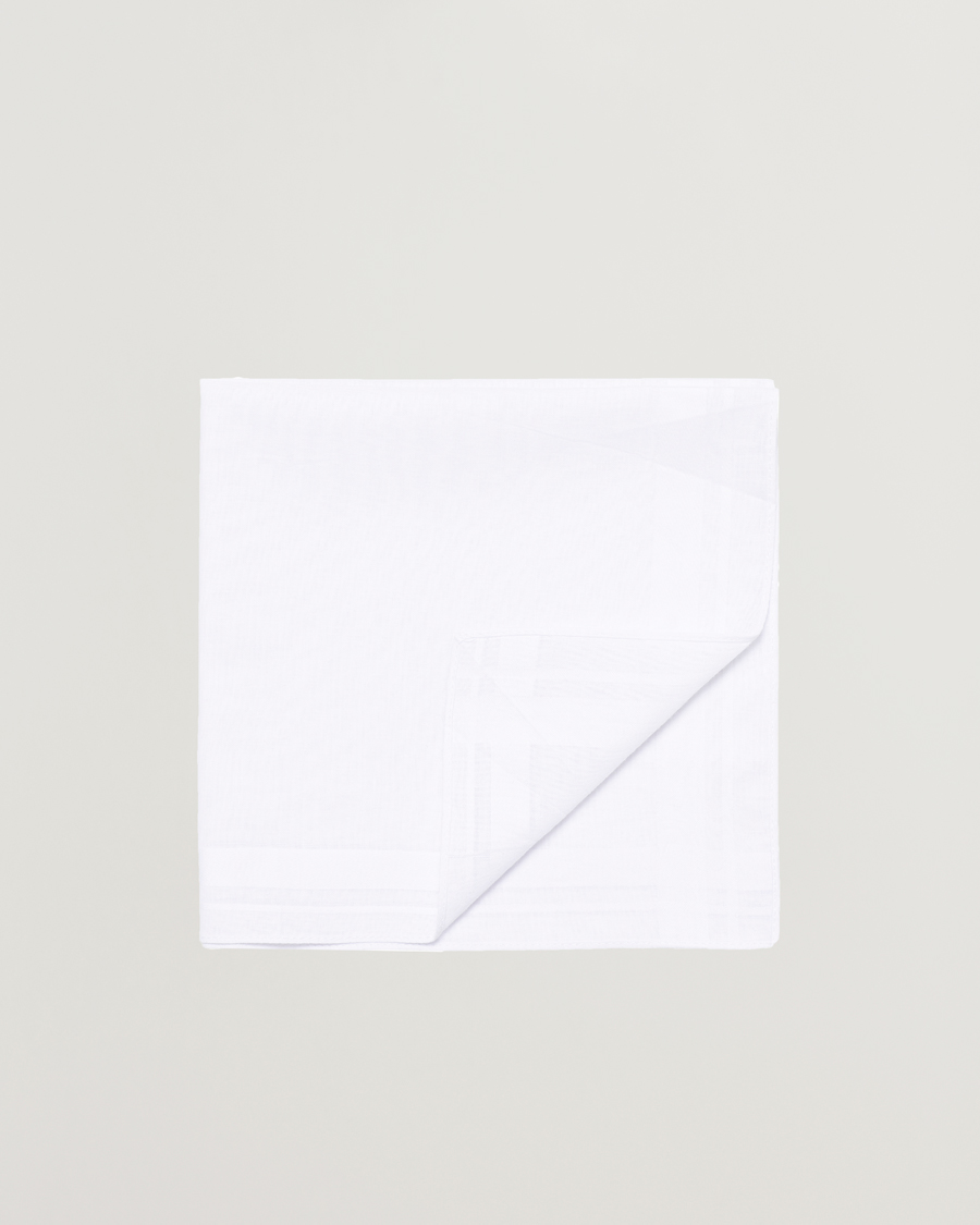 Homme | Pochettes De Costume | Amanda Christensen | 3-Pack Cotton Pocket Square White