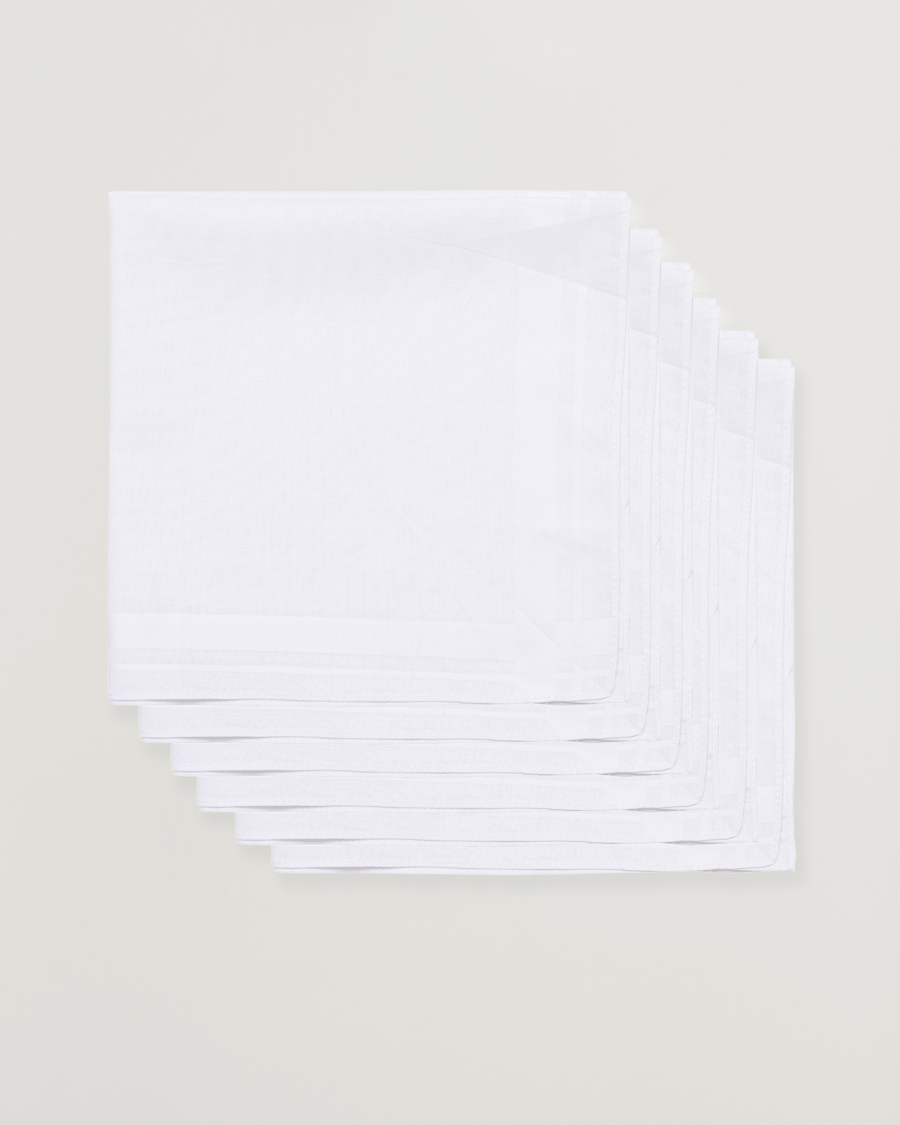 Homme | Pochettes De Costume | Amanda Christensen | 6-pack Cotton Pocket Square White