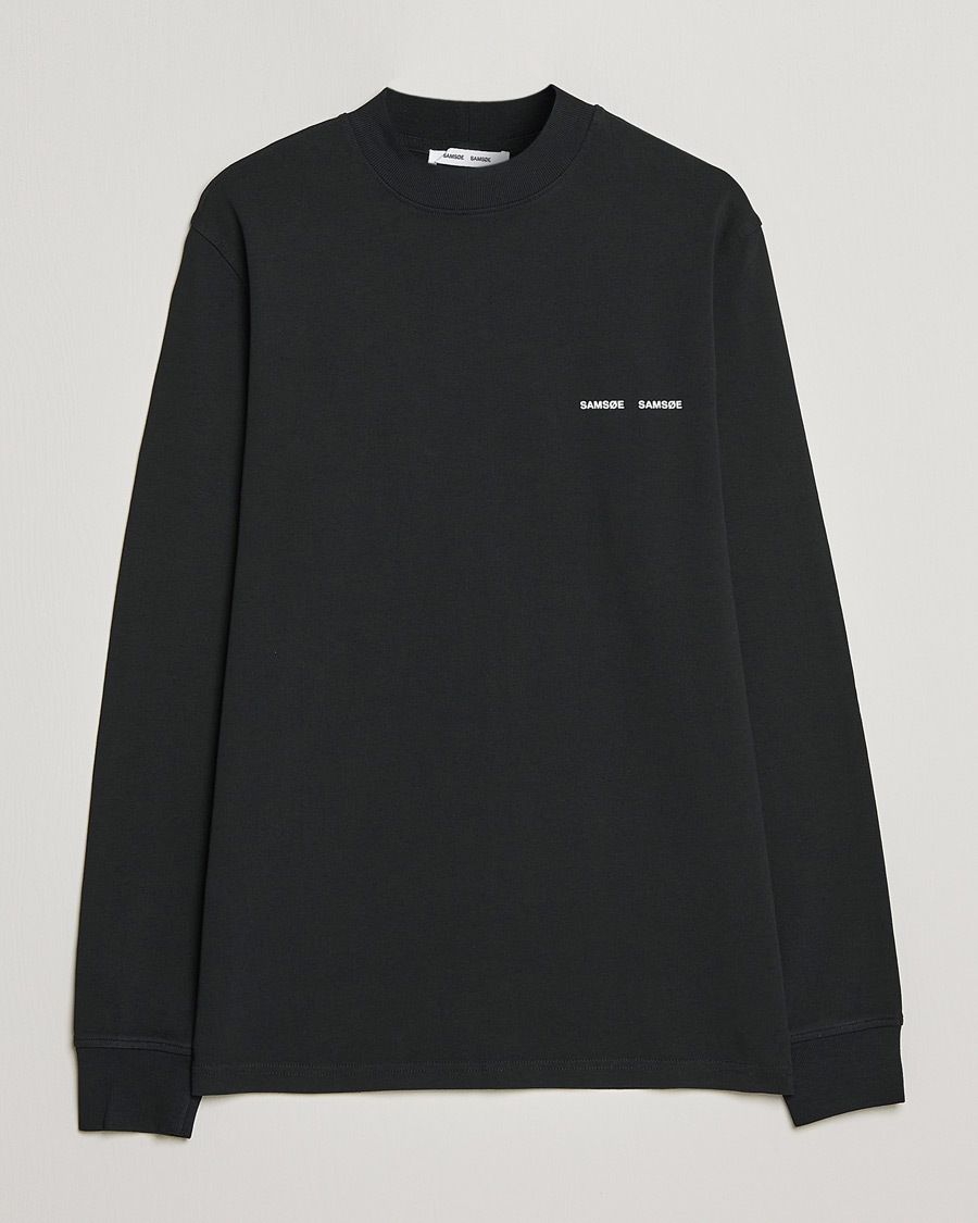 Homme | T-shirts | Samsøe Samsøe | Norsbro Long Sleeve Organic Cotton Tee Black