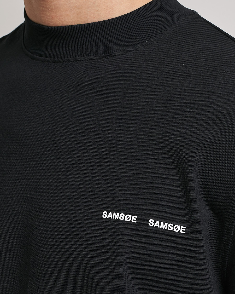 Homme | T-shirts | Samsøe Samsøe | Norsbro Long Sleeve Organic Cotton Tee Black