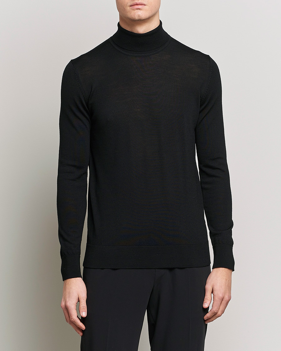 Homme | Pulls Et Tricots | Samsøe Samsøe | Flemming Superfine Merino Wool Roll Neck Black