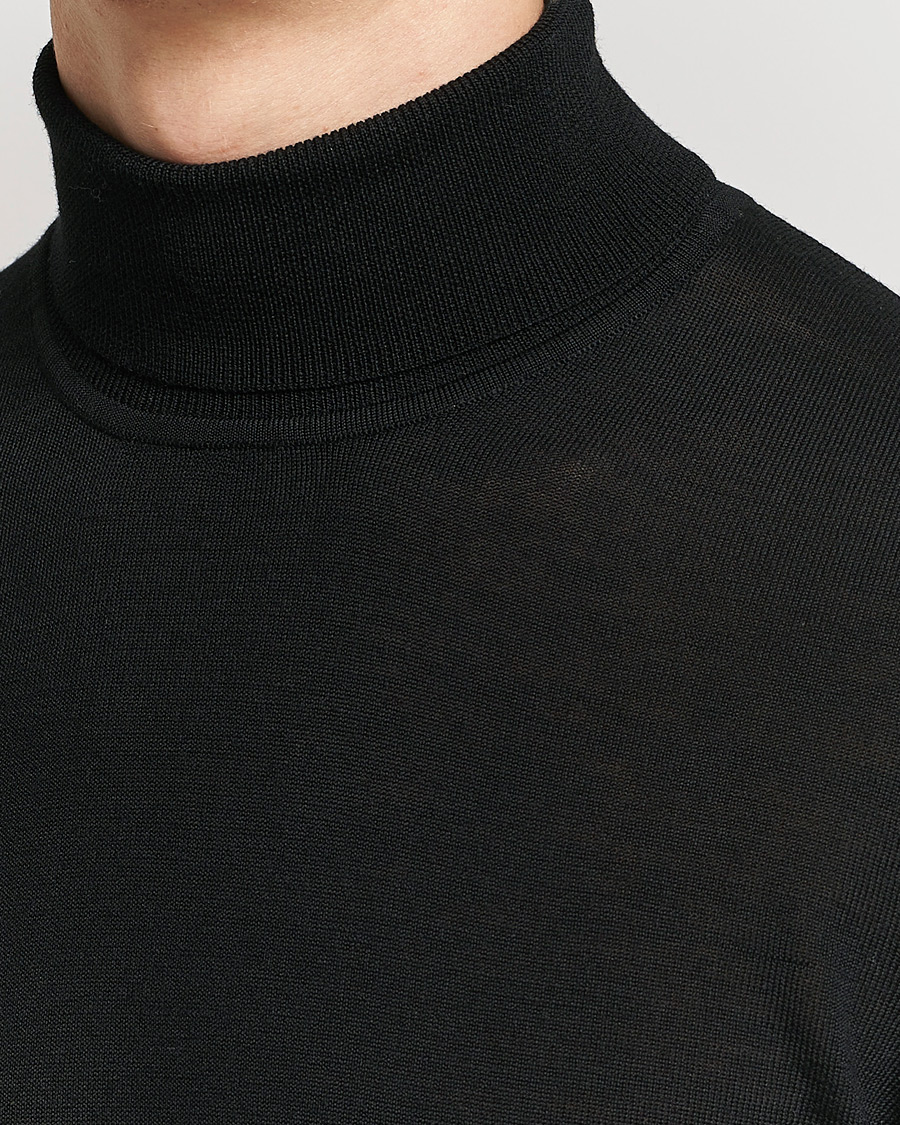 Homme | Pulls Et Tricots | Samsøe Samsøe | Flemming Superfine Merino Wool Roll Neck Black