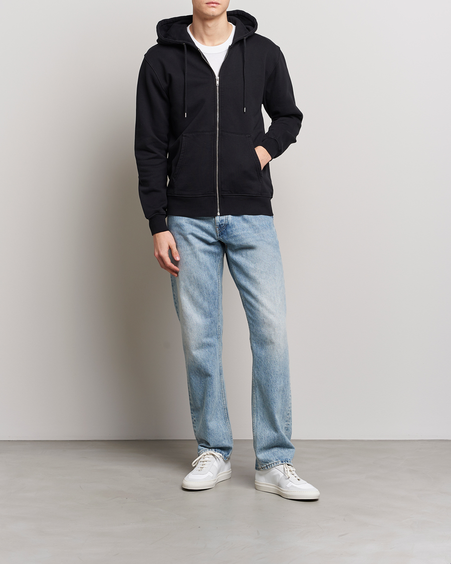Homme | Pulls Et Tricots | Colorful Standard | Classic Organic Full Zip Hood Deep Black