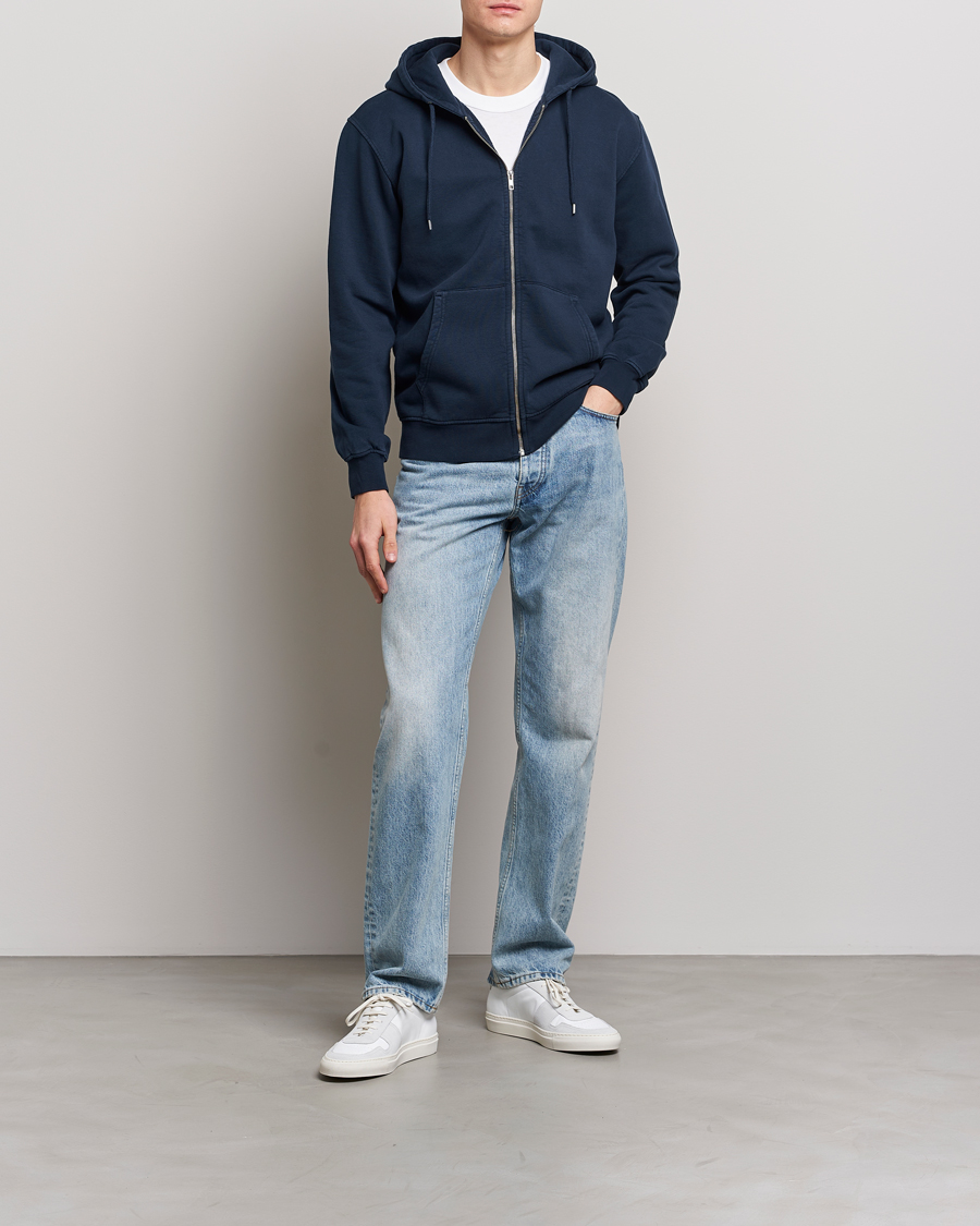 Homme | Pulls Et Tricots | Colorful Standard | Classic Organic Full Zip Hood Navy Blue