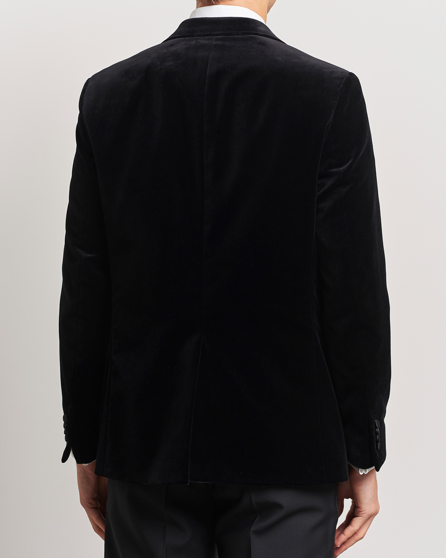 Homme | Blazers | Oscar Jacobson | Frampton Velvet Tuxedo Blazer Black
