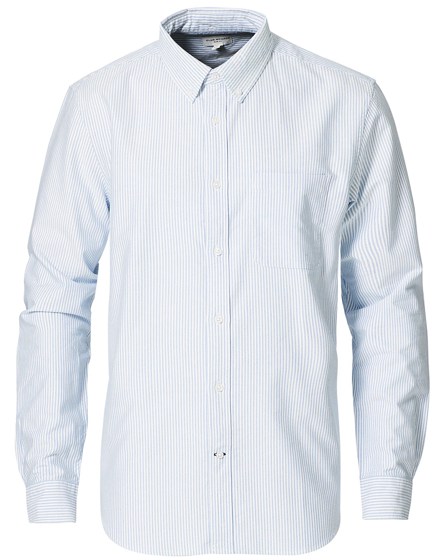 Homme | Chemises | Club Monaco | Slim Fit Oxford Stripe Shirt Blue/White