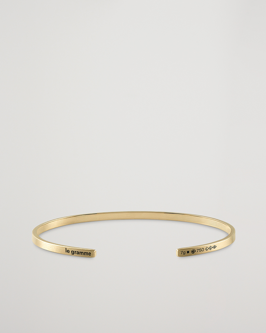 Homme | LE GRAMME Ribbon Bracelet Brushed Gold 18-Karat 7g | LE GRAMME | Ribbon Bracelet Brushed Gold 18-Karat 7g