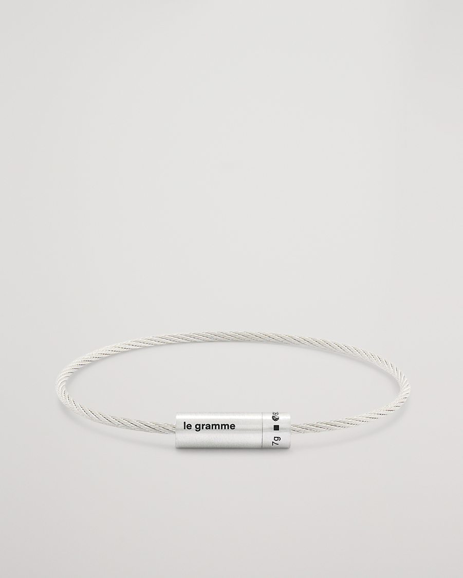 Homme | Bijoux | LE GRAMME | Cable Bracelet Brushed Sterling Silver 7g