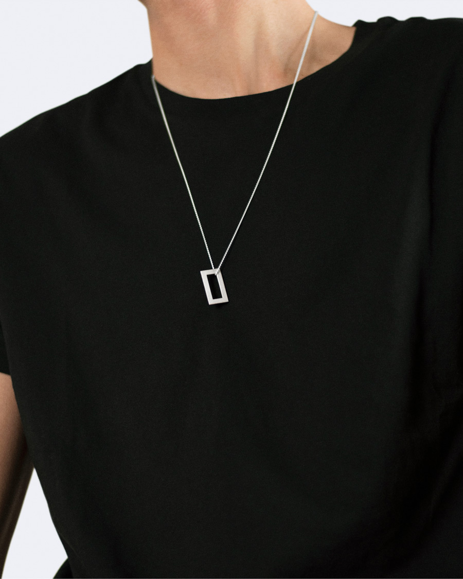 Homme | LE GRAMME Rectangular Necklace Le 3.4 Sterling Silver | LE GRAMME | Rectangular Necklace Le 3.4 Sterling Silver