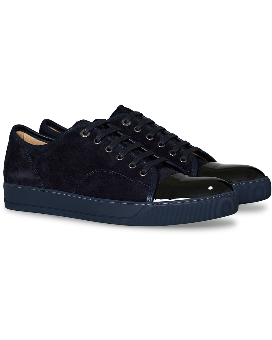 Homme | Lanvin Patent Captoe Sneaker Dark Blue/Dark Blue | Lanvin | Patent Captoe Sneaker Dark Blue/Dark Blue
