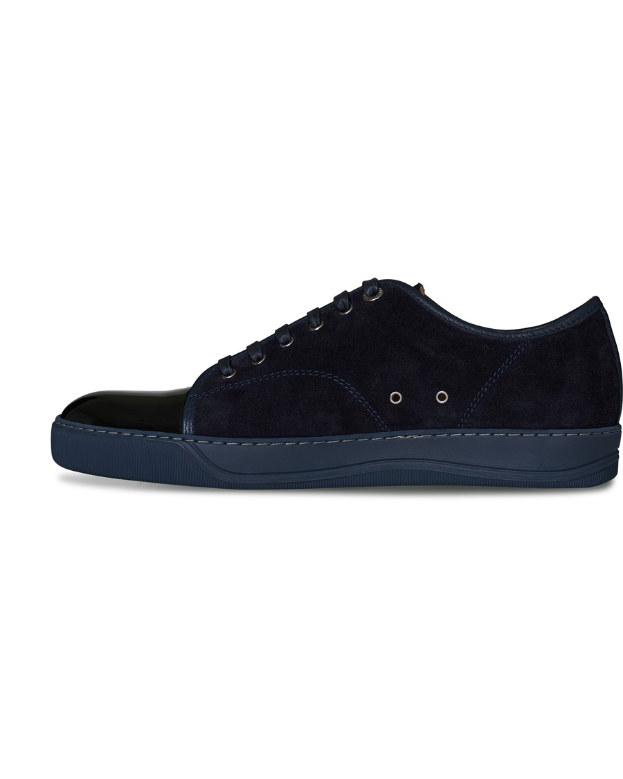 Homme | Lanvin Patent Captoe Sneaker Dark Blue/Dark Blue | Lanvin | Patent Captoe Sneaker Dark Blue/Dark Blue