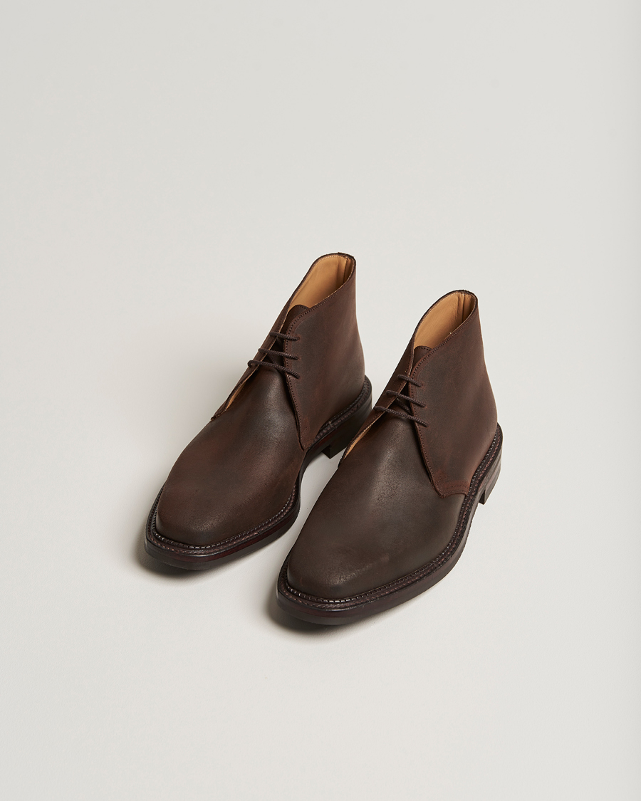 Homme | Bottes | Crockett & Jones | Molton Chukka Dk Brown Rough-Out Suede