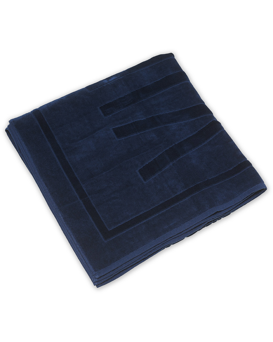 Homme | Vilebrequin Terry Cloth Beach Towel Bleu Marine  | Vilebrequin | Terry Cloth Beach Towel Bleu Marine 