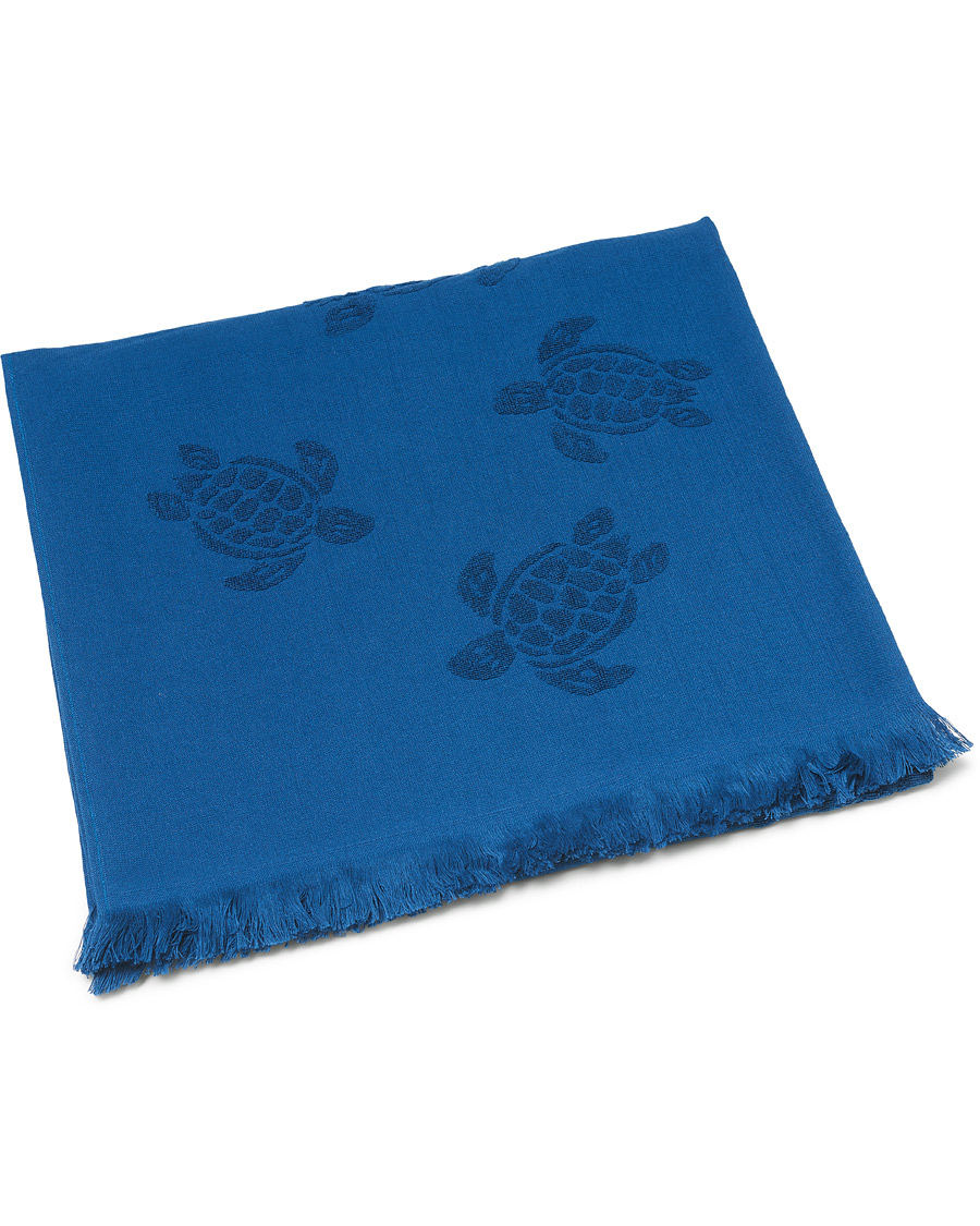 Homme | Vilebrequin Turtle Jacquard Beach Towel Blue | Vilebrequin | Turtle Jacquard Beach Towel Blue