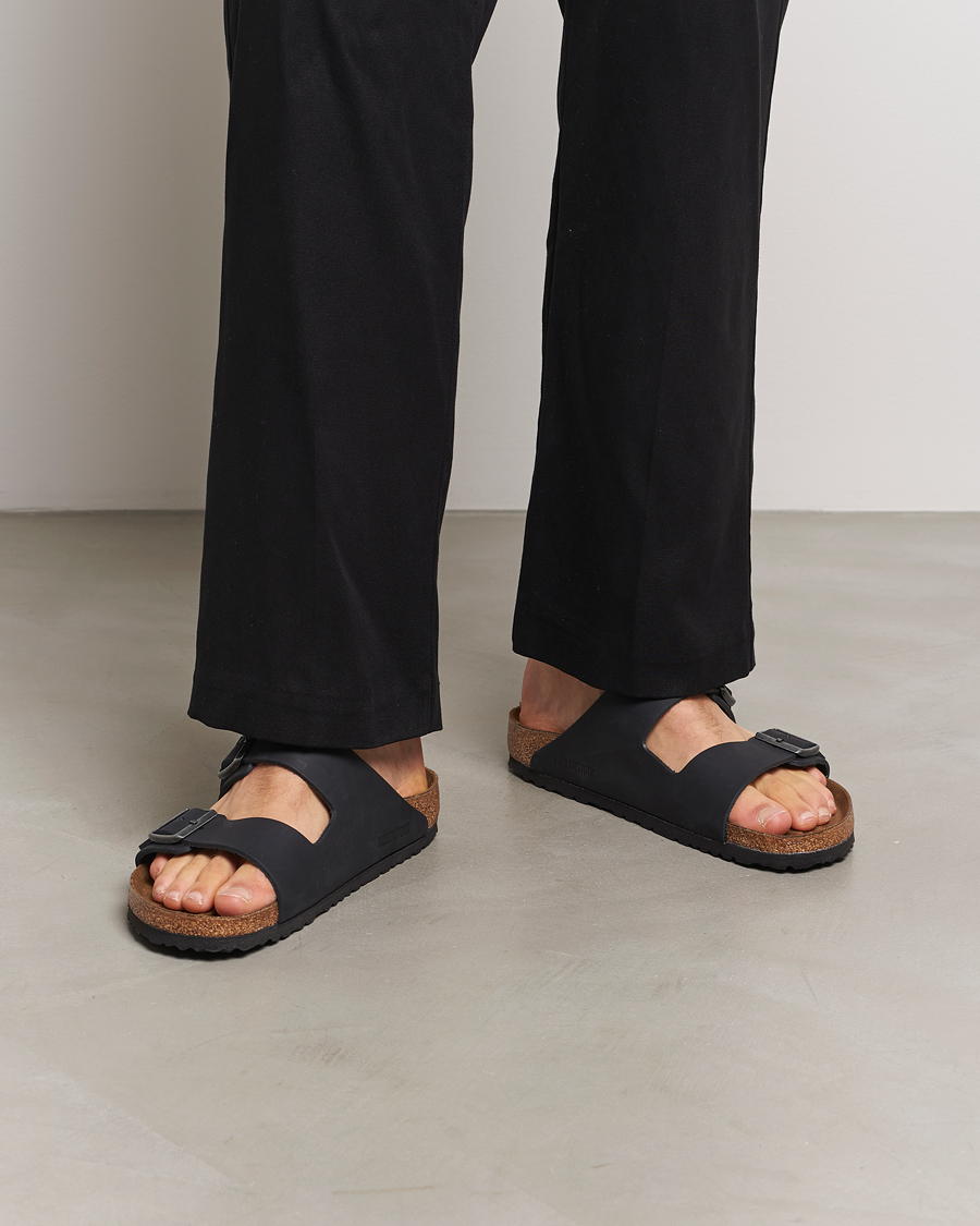 Homme | Sandales Et Mules | BIRKENSTOCK | Arizona Classic Footbed Black Oiled Leather