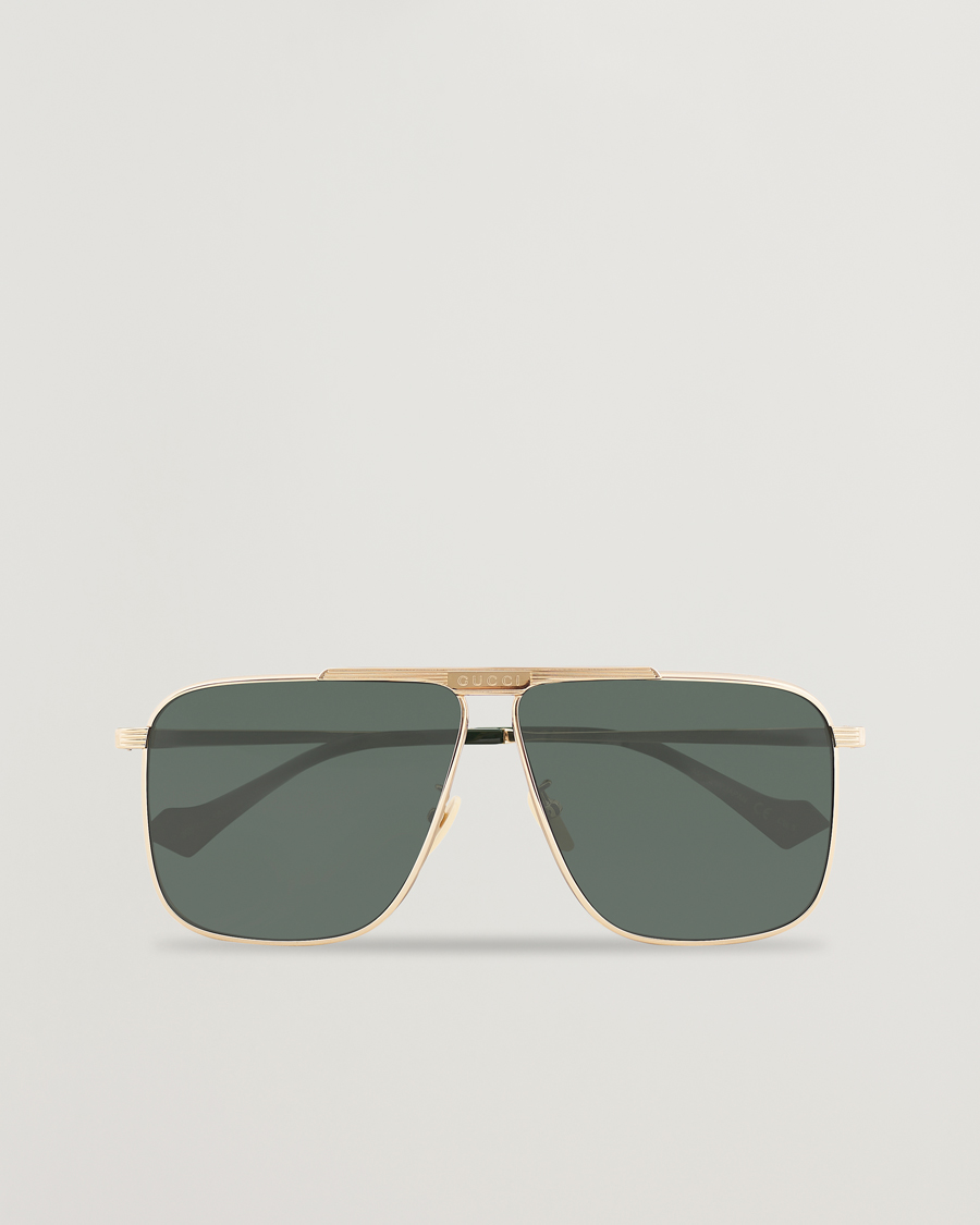 Homme | GUCCI GG8040S Sunglasses Gold/Green | Gucci | GG8040S Sunglasses Gold/Green