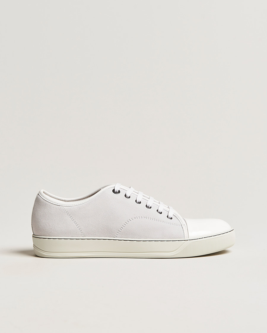 Homme | Lanvin Patent Cap Toe Sneaker White | Lanvin | Patent Cap Toe Sneaker White