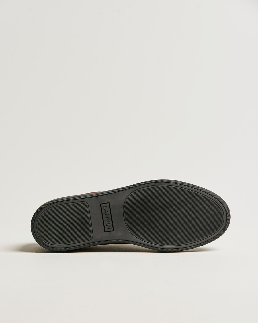 Homme | Lanvin Patent Cap Toe Sneaker Dark Brown | Lanvin | Patent Cap Toe Sneaker Dark Brown