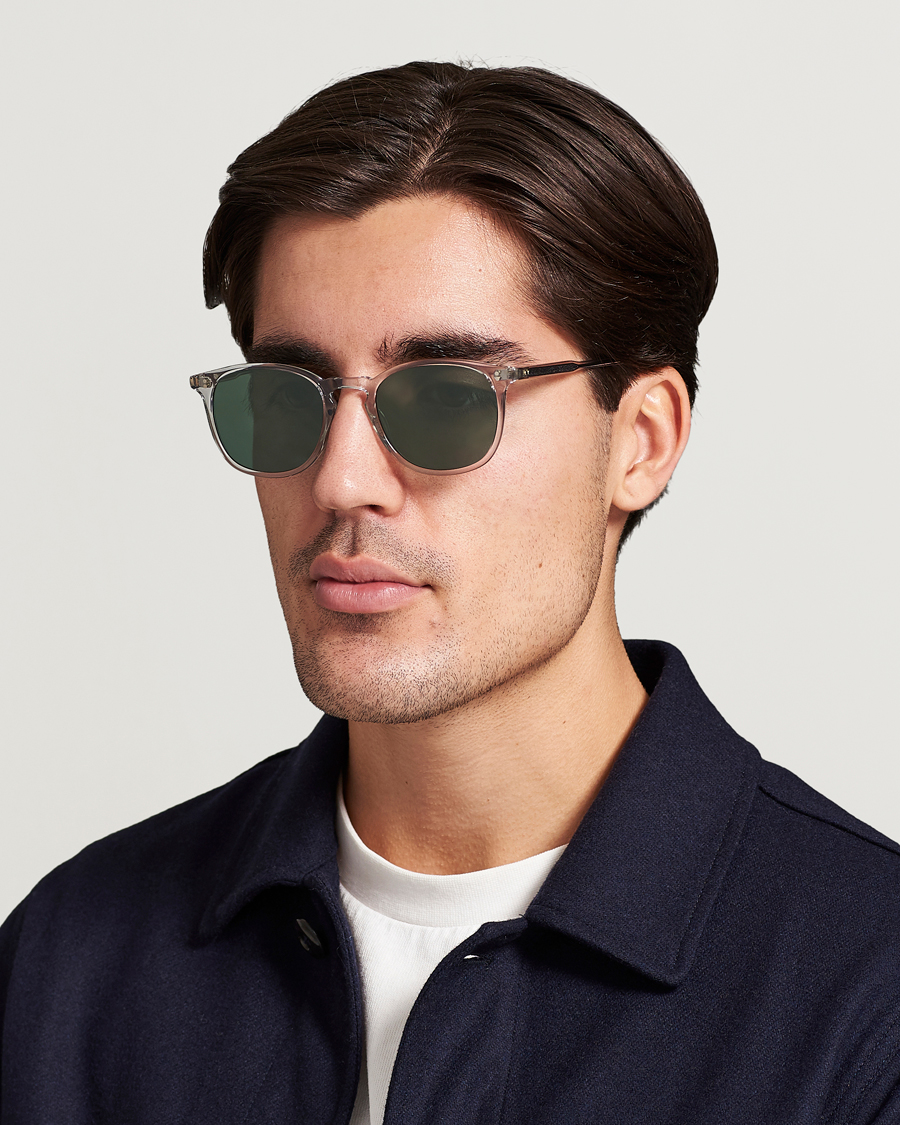 Homme | Lunettes De Soleil | Garrett Leight | Kinney 49 Sunglasses Transparent/Green