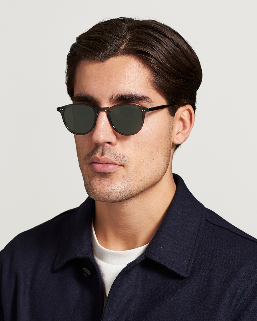 Homme | Lunettes De Soleil | Garrett Leight | Hampton 46 Sunglasses Black Glass