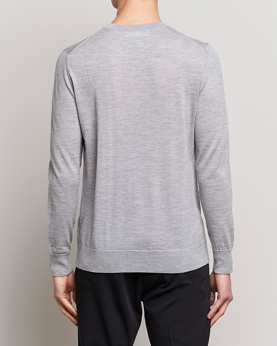 Homme | Pulls Et Tricots | Samsøe Samsøe | Flemming Superfine Merino Wool Crew Neck Grey Melange