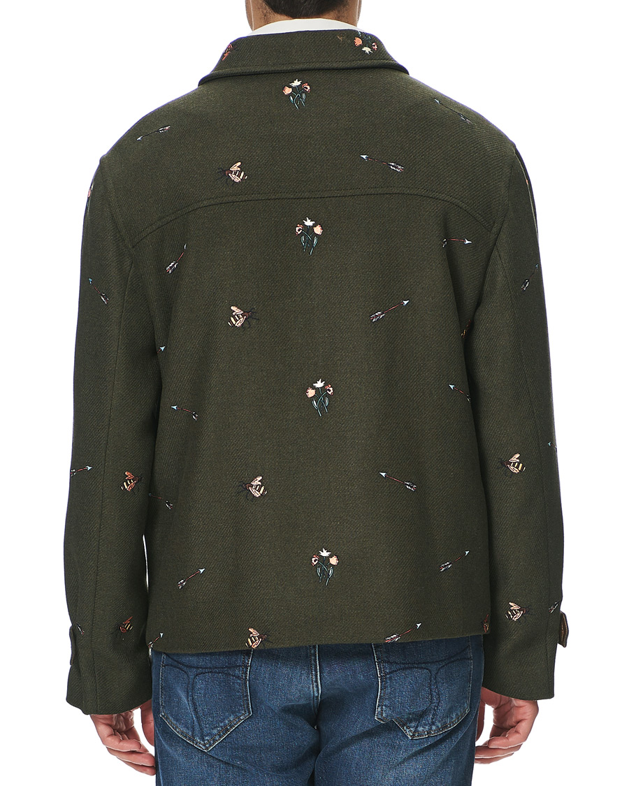 Homme | Manteaux Et Vestes | GANT | Luke Edward Hall Emrodery Zip Jacket Tartan Green