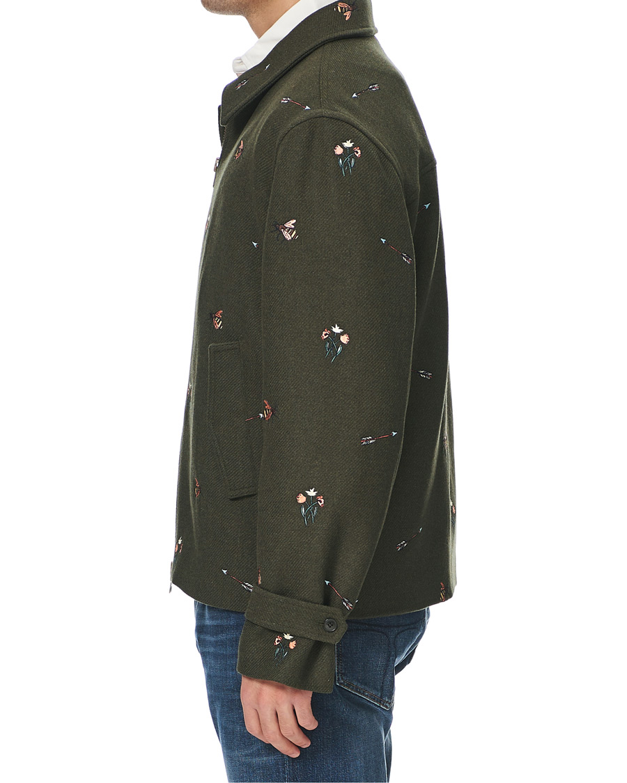 Homme | Manteaux Et Vestes | GANT | Luke Edward Hall Emrodery Zip Jacket Tartan Green